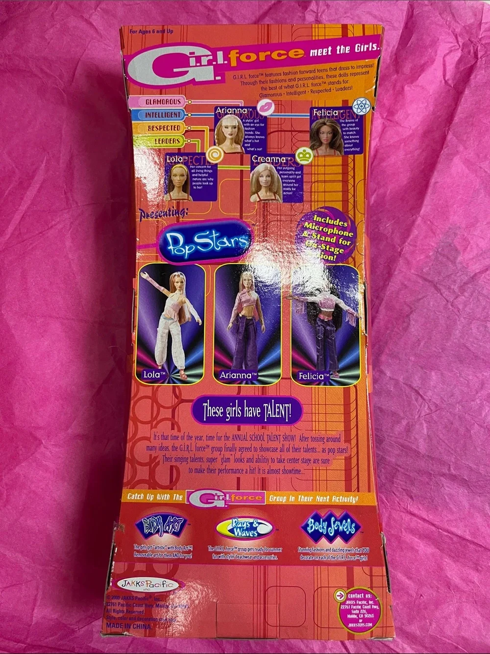 2000 Y2K G.I.R.L. Force Pop Stars Arianna Doll NRFB Super Rare